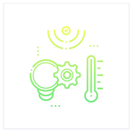 Light and heat control gradient iconのイラスト素材