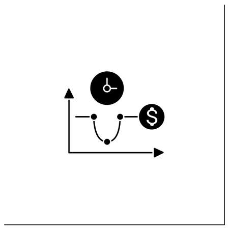 U shaped recovery glyph iconのイラスト素材