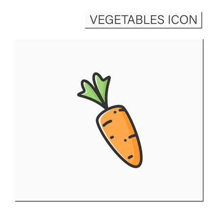 Carrot color iconのイラスト素材