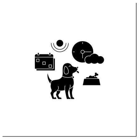 Pets benefits glyph iconのイラスト素材