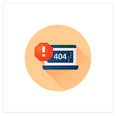 404 error flat icon