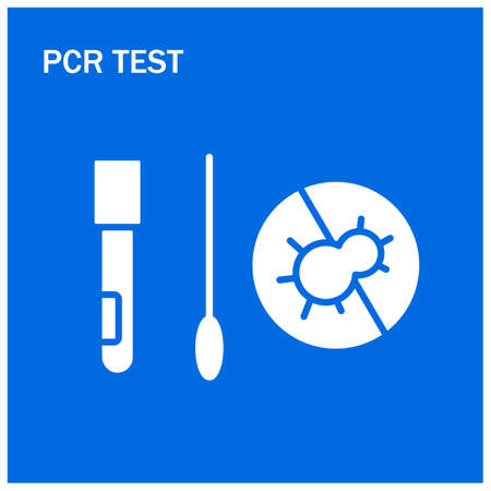 PCR test vector illustrationのイラスト素材