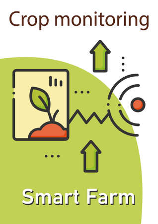 Crop monitoring brochureのイラスト素材