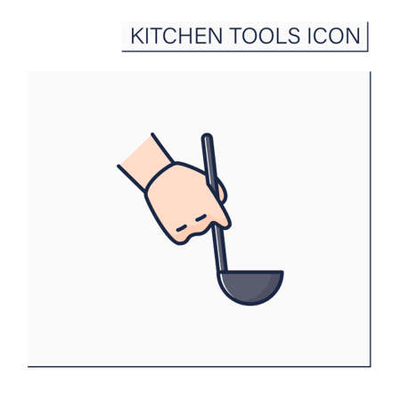 Ladle color iconのイラスト素材