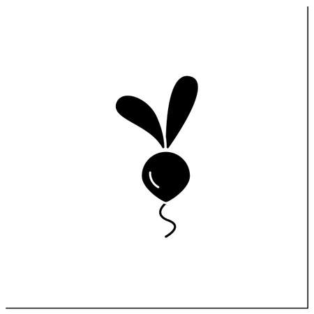 Beetroots glyph iconのイラスト素材