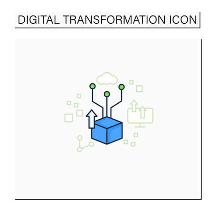 Digital potential color iconのイラスト素材