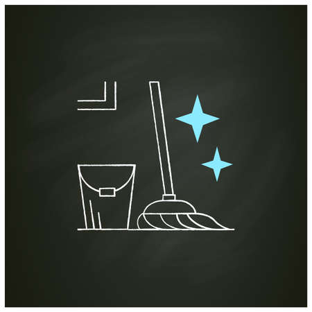 Mopping chalk iconのイラスト素材