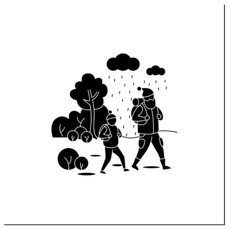 Friluftsliv glyph iconのイラスト素材