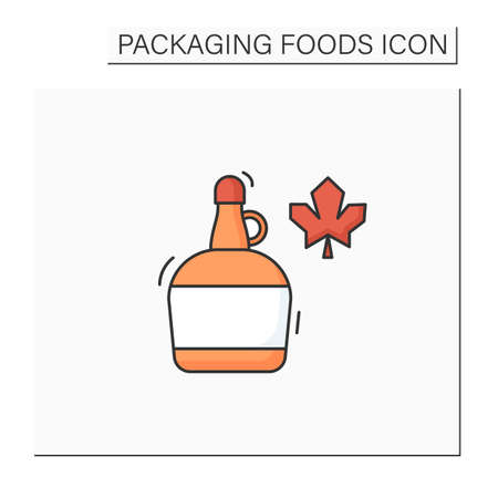 Maple syrup color iconのイラスト素材