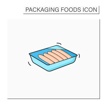 Sausages color iconのイラスト素材