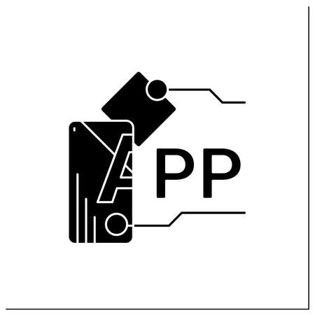 VR player glyph iconのイラスト素材