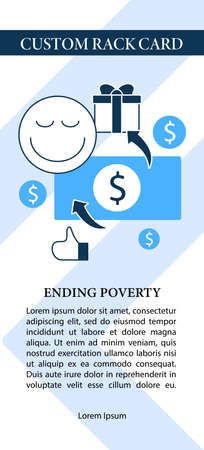 Unconditional payment flyer templateのイラスト素材