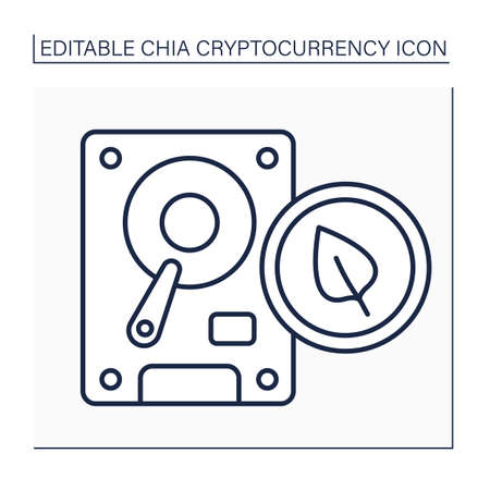Chia plot line iconのイラスト素材