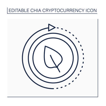 Install chia line iconのイラスト素材