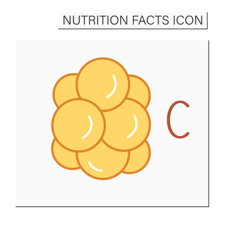 Cholesterol color iconのイラスト素材