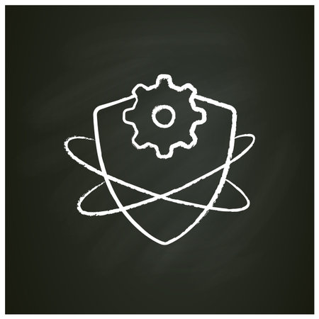 Adaptive immunity chalk iconのイラスト素材