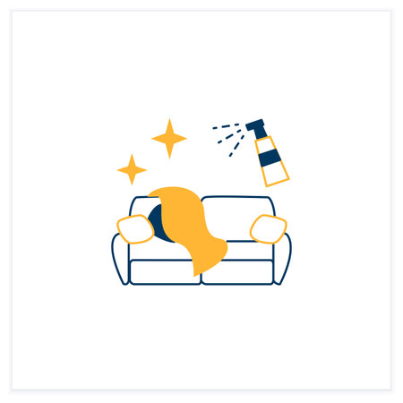 Couch disinfection flat iconのイラスト素材