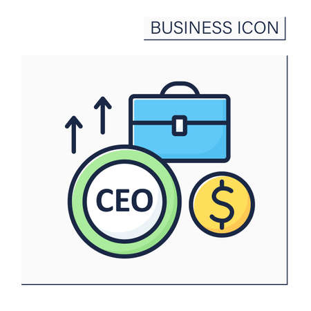 CEO color iconのイラスト素材