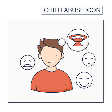 Emotionality color iconのイラスト素材