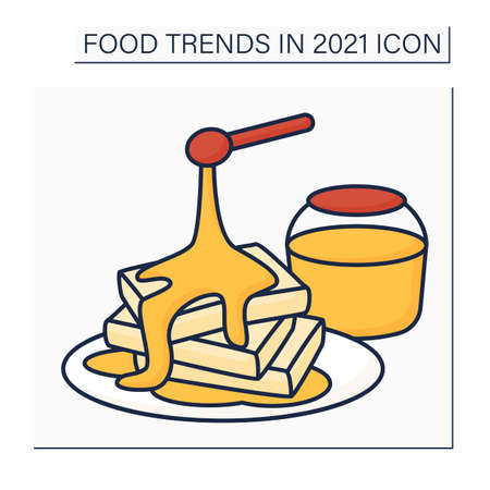 Hot honey color iconのイラスト素材