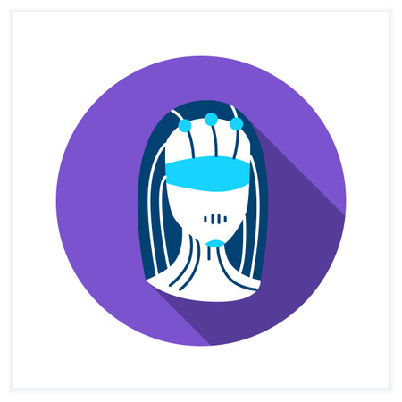 Smart personal assistant flat iconのイラスト素材