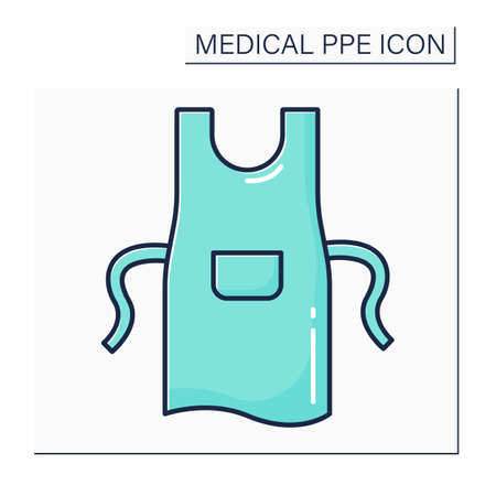 Apron color iconのイラスト素材