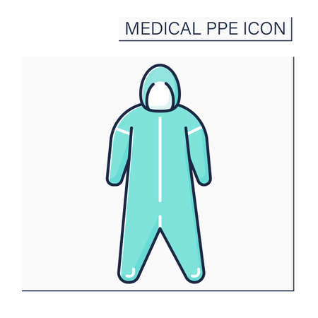 Medical coveralls color iconのイラスト素材