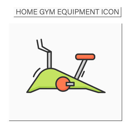 Stationary bike color iconのイラスト素材