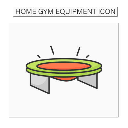 Bounce trampoline color iconのイラスト素材
