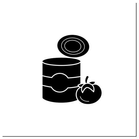 Tomato soup glyph iconのイラスト素材