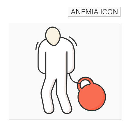 Body heaviness color iconのイラスト素材