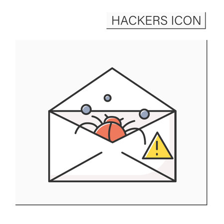 Email phishing color iconのイラスト素材