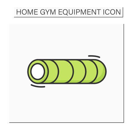 Foam roller color iconのイラスト素材