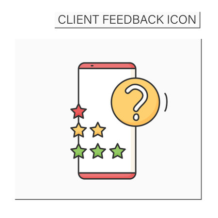 Mobile feedback color iconのイラスト素材