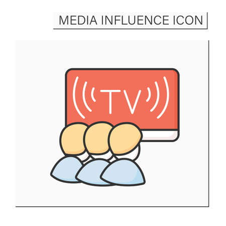 Children tv color iconのイラスト素材