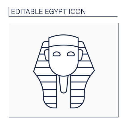 Pharaoh line iconのイラスト素材