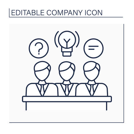 Directors board line iconのイラスト素材