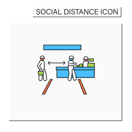 Shop queue color iconのイラスト素材