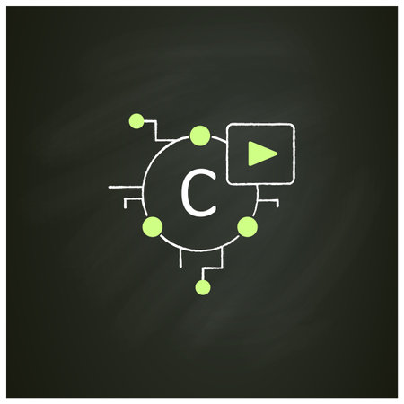 Cryptomedia chalk iconのイラスト素材