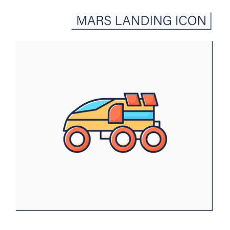 Perseverance rover color iconのイラスト素材