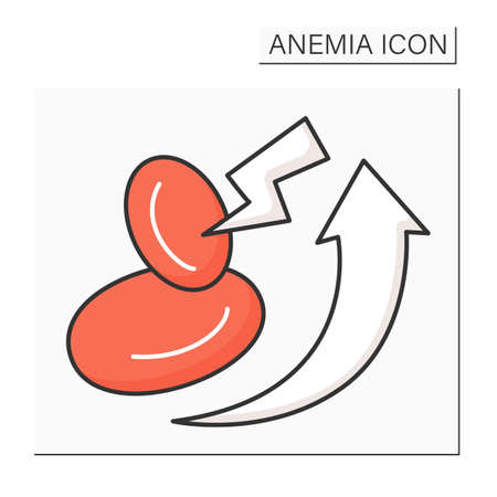 Anemia color iconのイラスト素材