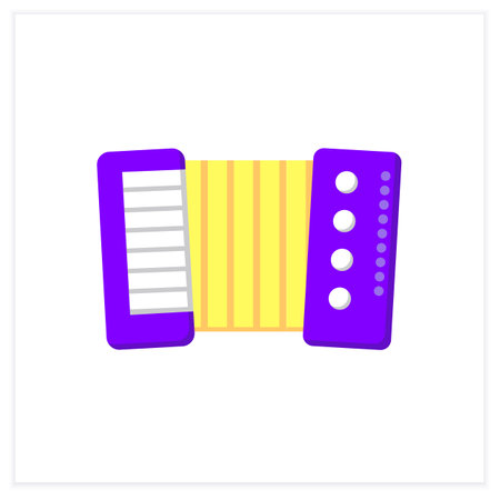 Accordion flat iconのイラスト素材