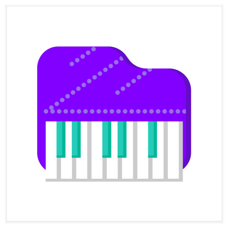 Piano flat iconのイラスト素材