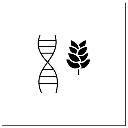Non gmo crop glyph iconのイラスト素材