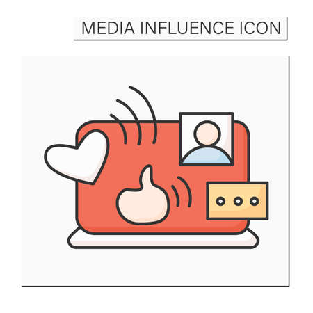 Social media color iconのイラスト素材