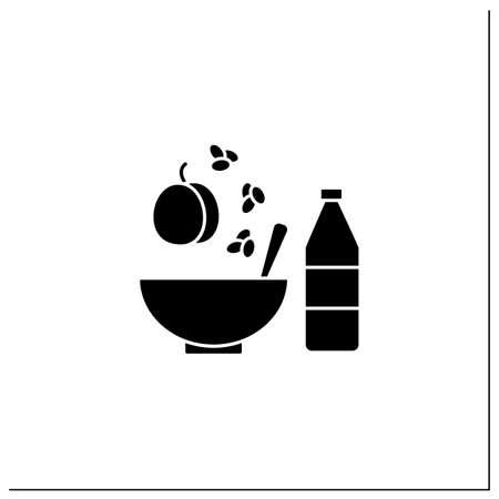 Healthy food glyph iconのイラスト素材