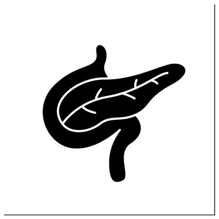 Pancreas glyph iconのイラスト素材