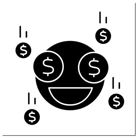 Money glyph iconのイラスト素材