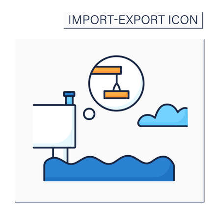 Quay color iconのイラスト素材