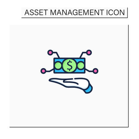Physical asset management color iconのイラスト素材
